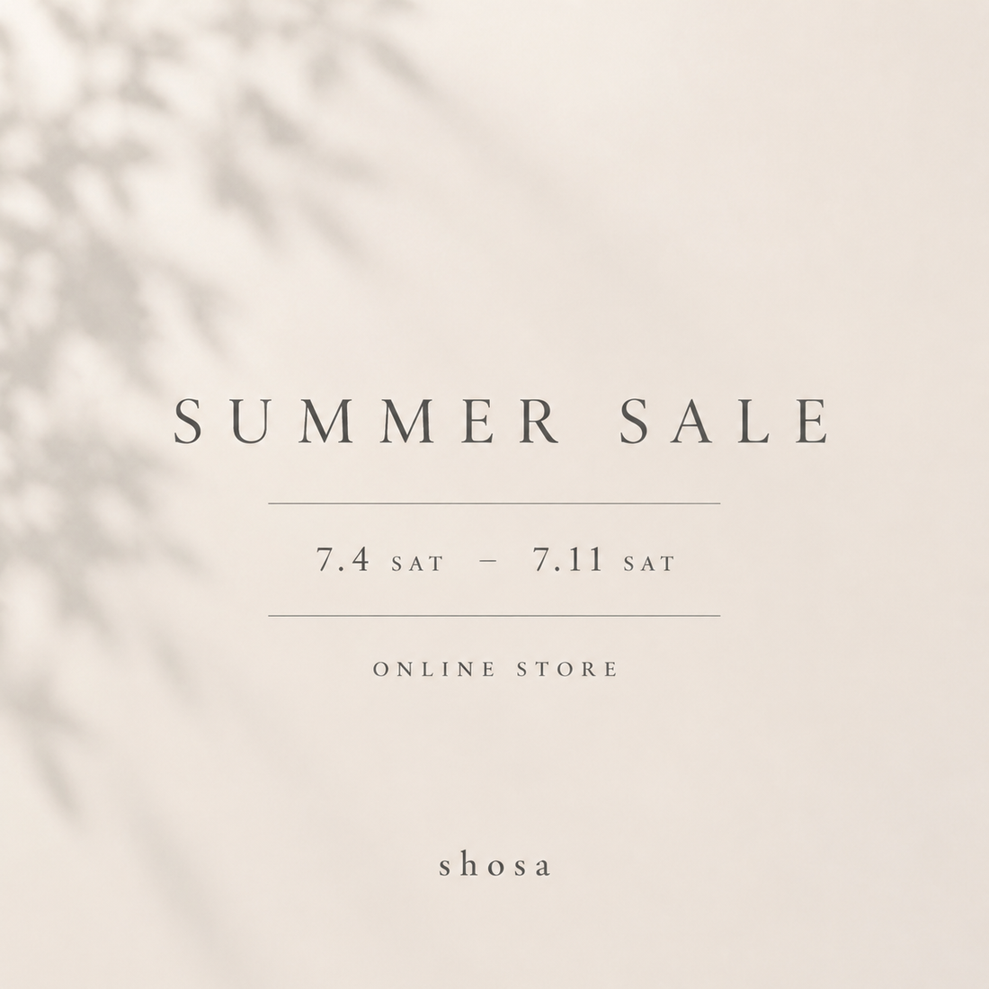 SUMMER SALE開催のお知らせ