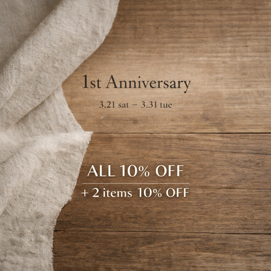 shosa 1st anniversary｜１周年記念SALEのお知らせ